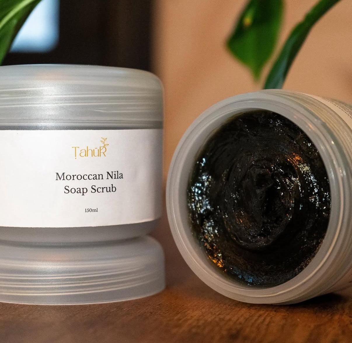 Authentic Moroccan Nila Soap Scrub + Kessa Glove (Bundle)