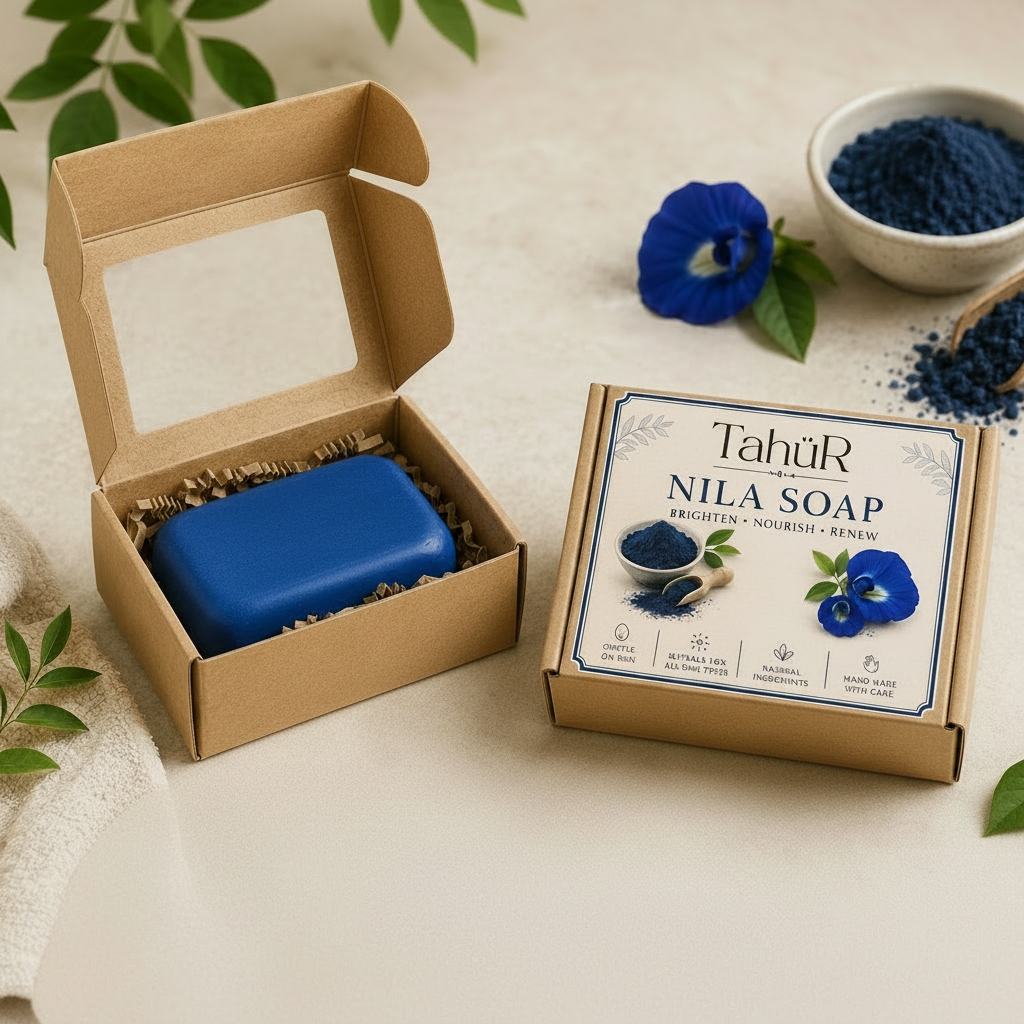 Blue Nila Soap + Exfoliating Pouch (Bundle)
