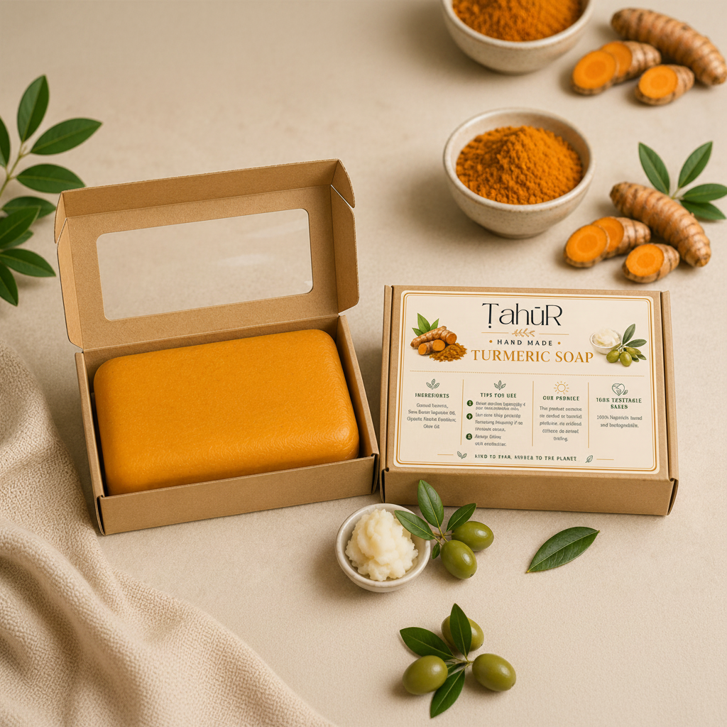 Turmeric Soap + Exfoliating Pouch (Bundle)